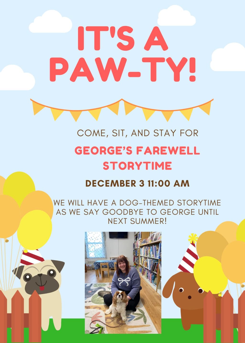 Preschool Story Time - Special Farewell Party for George!