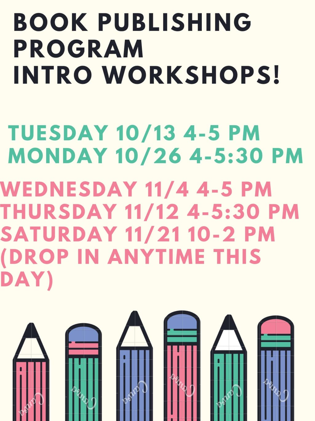 Book Publishing Program - Intro Workshops