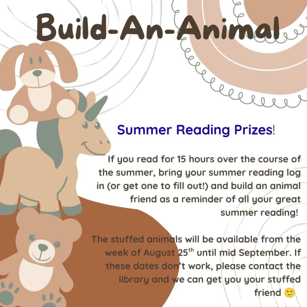 Build an Animal - Summer Reading Prizes