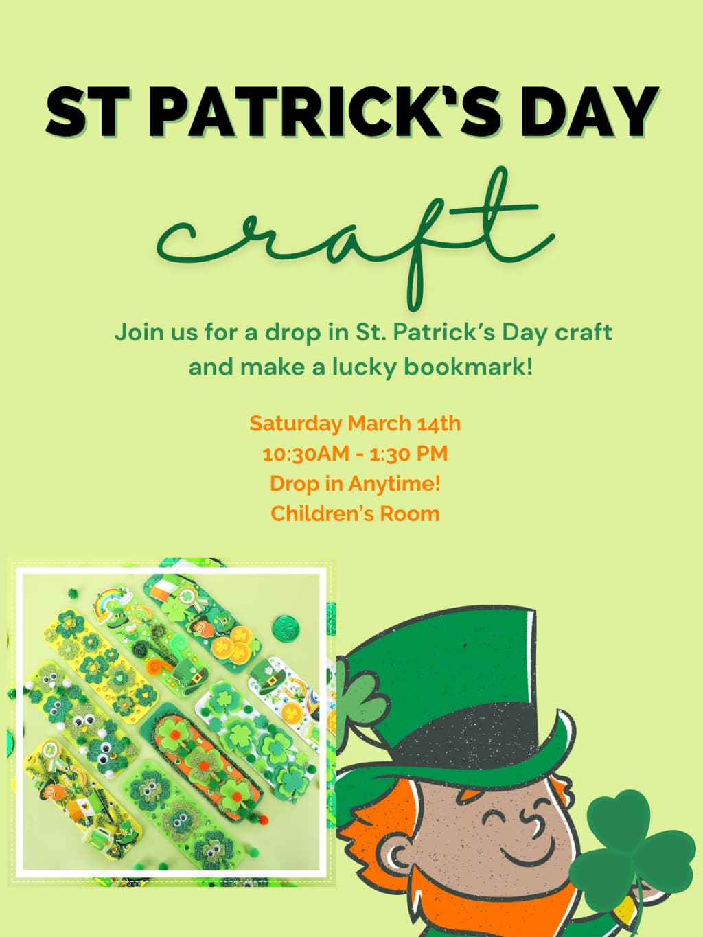 St. Patrick's Day Craft - Make a Lucky Bookmark