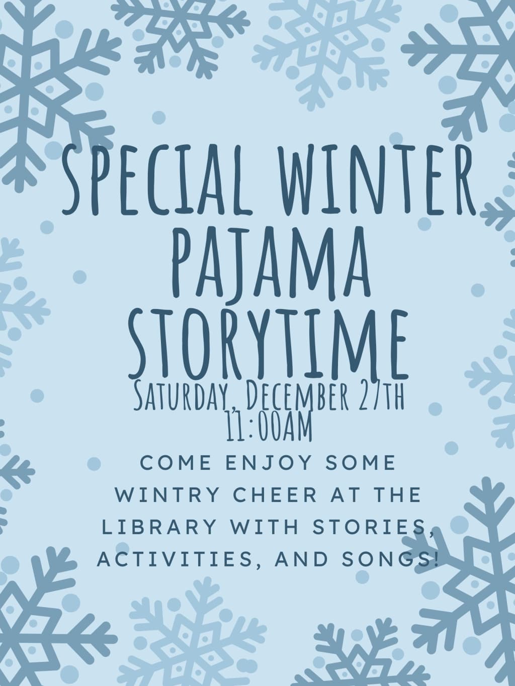 Special Winter Pajama Storytime