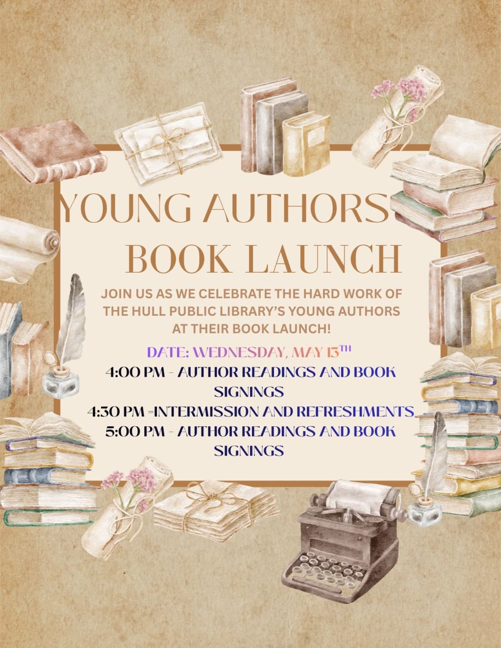 Young Authors Book Publishing Event - Book Launch