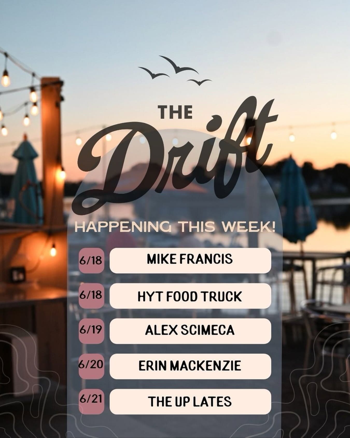 Fil Pacino & The Up Lates!(father & Sons, annual Father’s Day show!!) – Live music at The Drift!